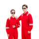 100% Cotton Reflective Coveralls-red