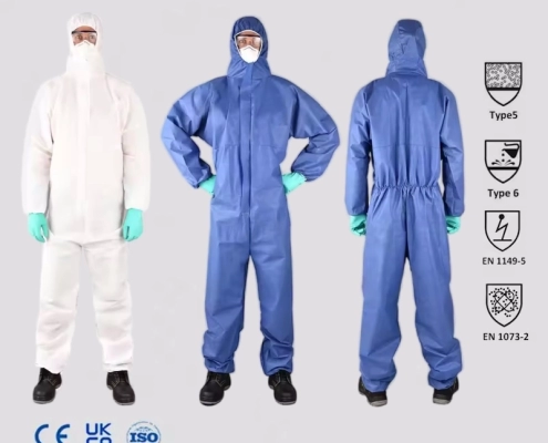 Breathabe disposable coveralls with hood