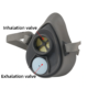 EP-FE014 Single-Canister Half-Face Gas Mask, KN95 Respirator for Spray Paint & Chemicals-valve
