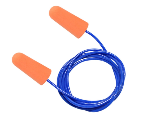 EP-HR003 Colored Corded PU Foam Earplugs-blue and orange