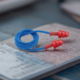 EP-HR008 Corded Reusable Silicone Earplugs-blue corded