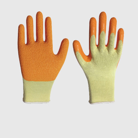 10 Gauge Orange Latex Coated Work Gloves