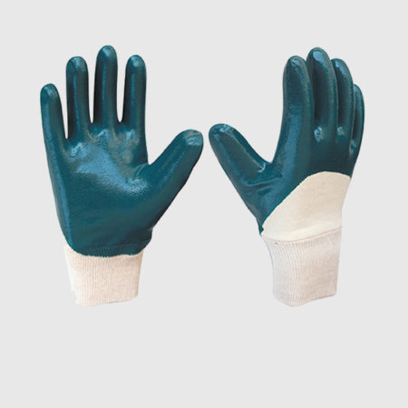 Nitrile Coated Knitwrist Cotton Gloves