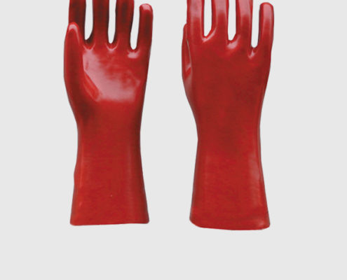 PVC Dipped Red Gloves