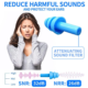 Reusable Pure Silicone Earplugs (EP-HR005)-reduce harmful sounds