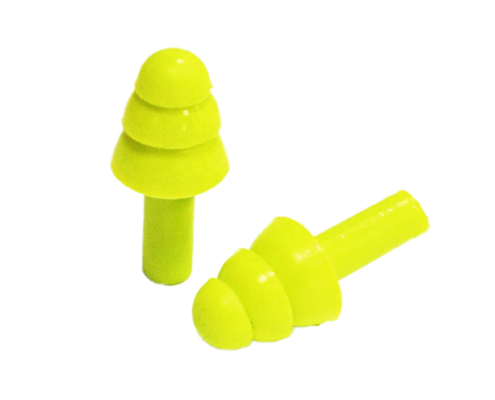Reusable Pure Silicone Earplugs (EP-HR005)-yellow