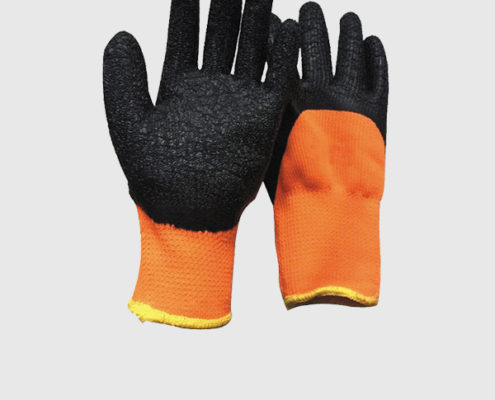 10 Gauge Winter Insulated Latex Crinkle Coated Gloves