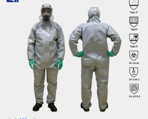 disposable chemical protective coveralls show-1